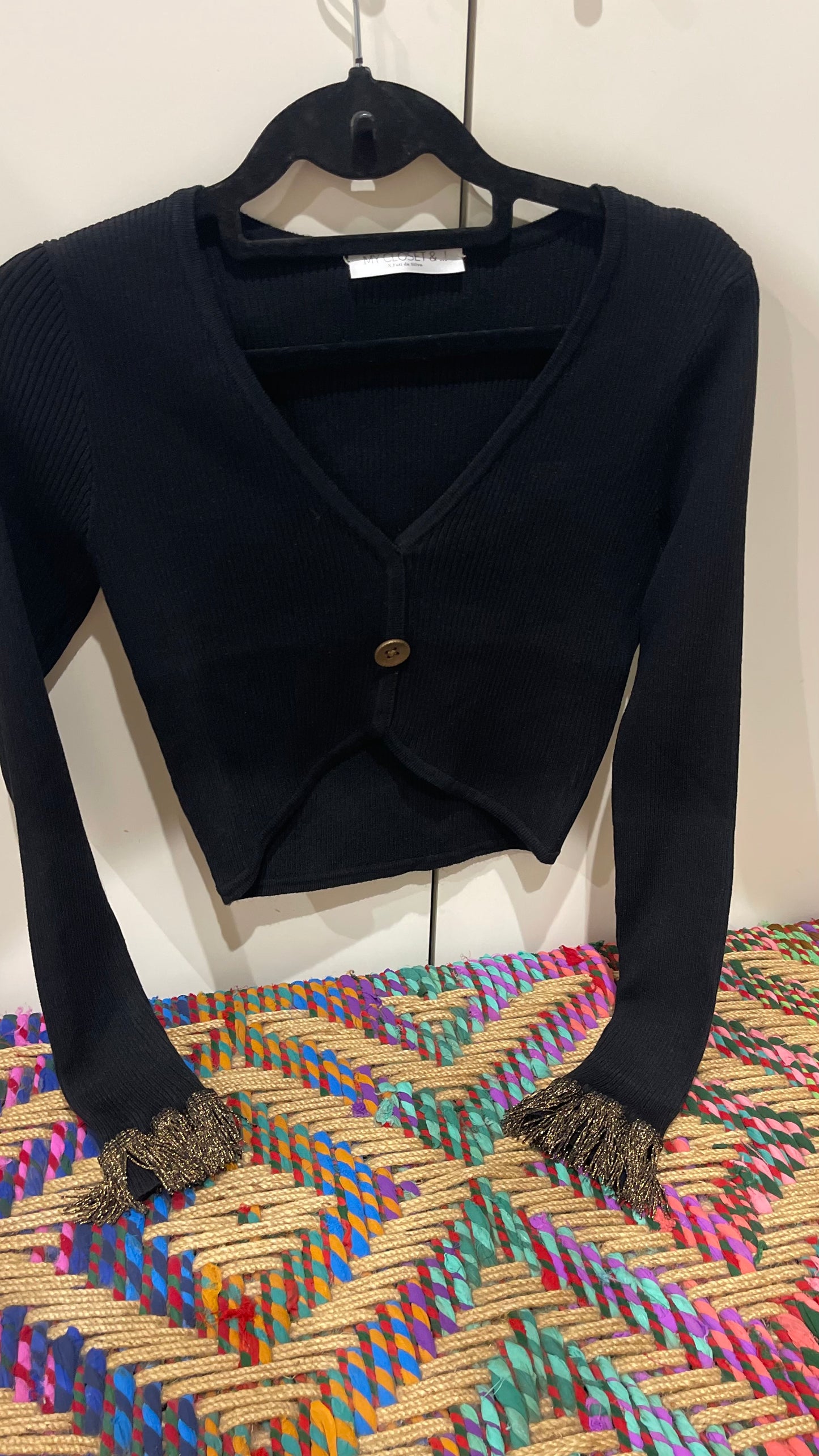 Camisola canelada franchas