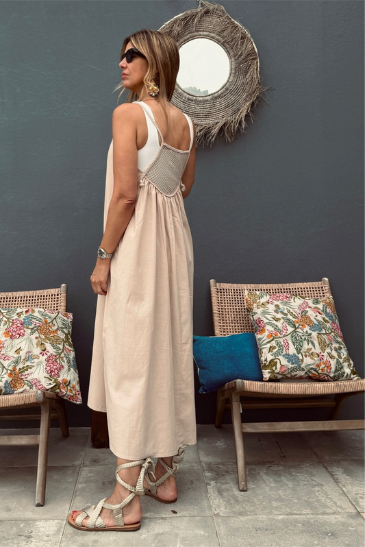 Vestido rede navy